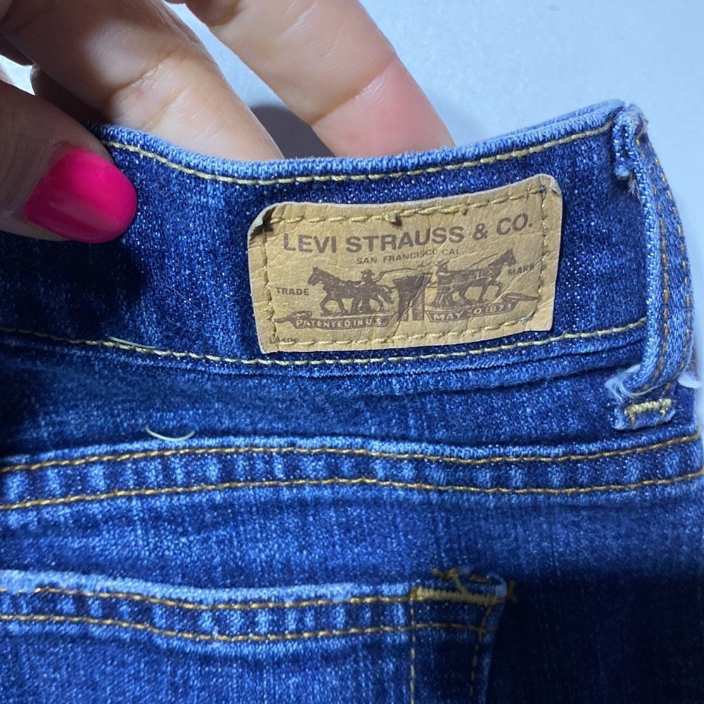Levi’s 515 boot cut cotton 10 short blue denim jeans - Picture 4 of 6